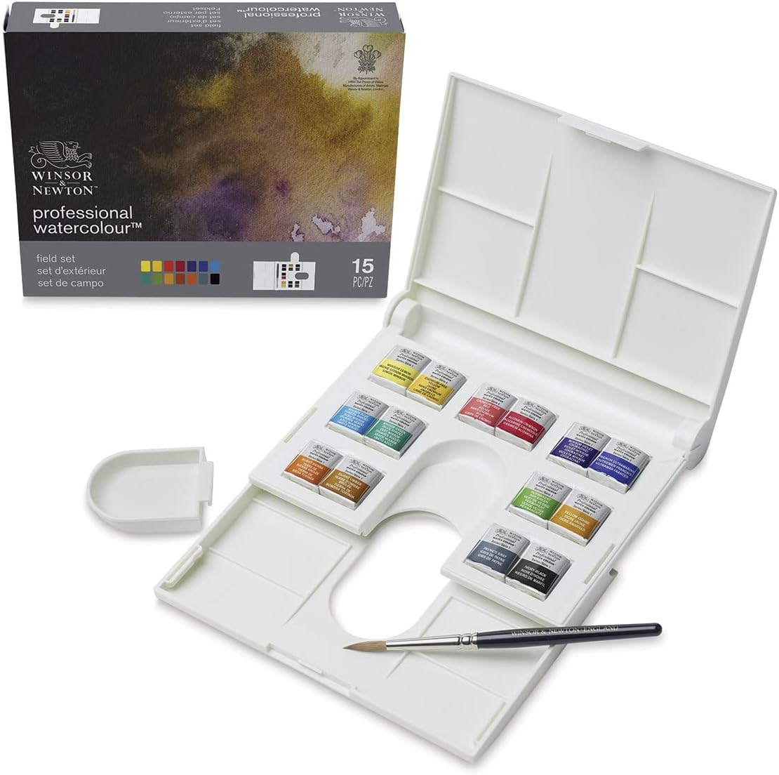230527223726939_1 Winsor & Newton Professional Watercolor Paint Set, Compact Set, 14 Half Pans - Image 1